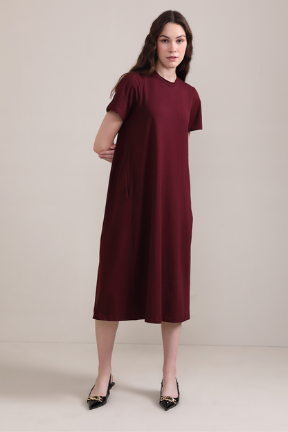 Luna A-Line Dress-Wild Berry