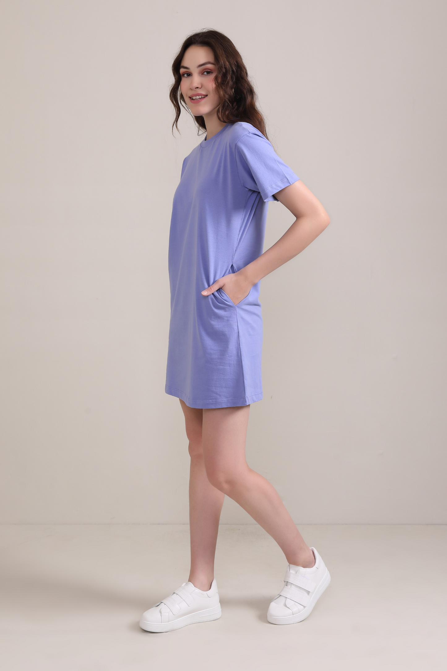 Very Peri :Oversized T-shirt Dress