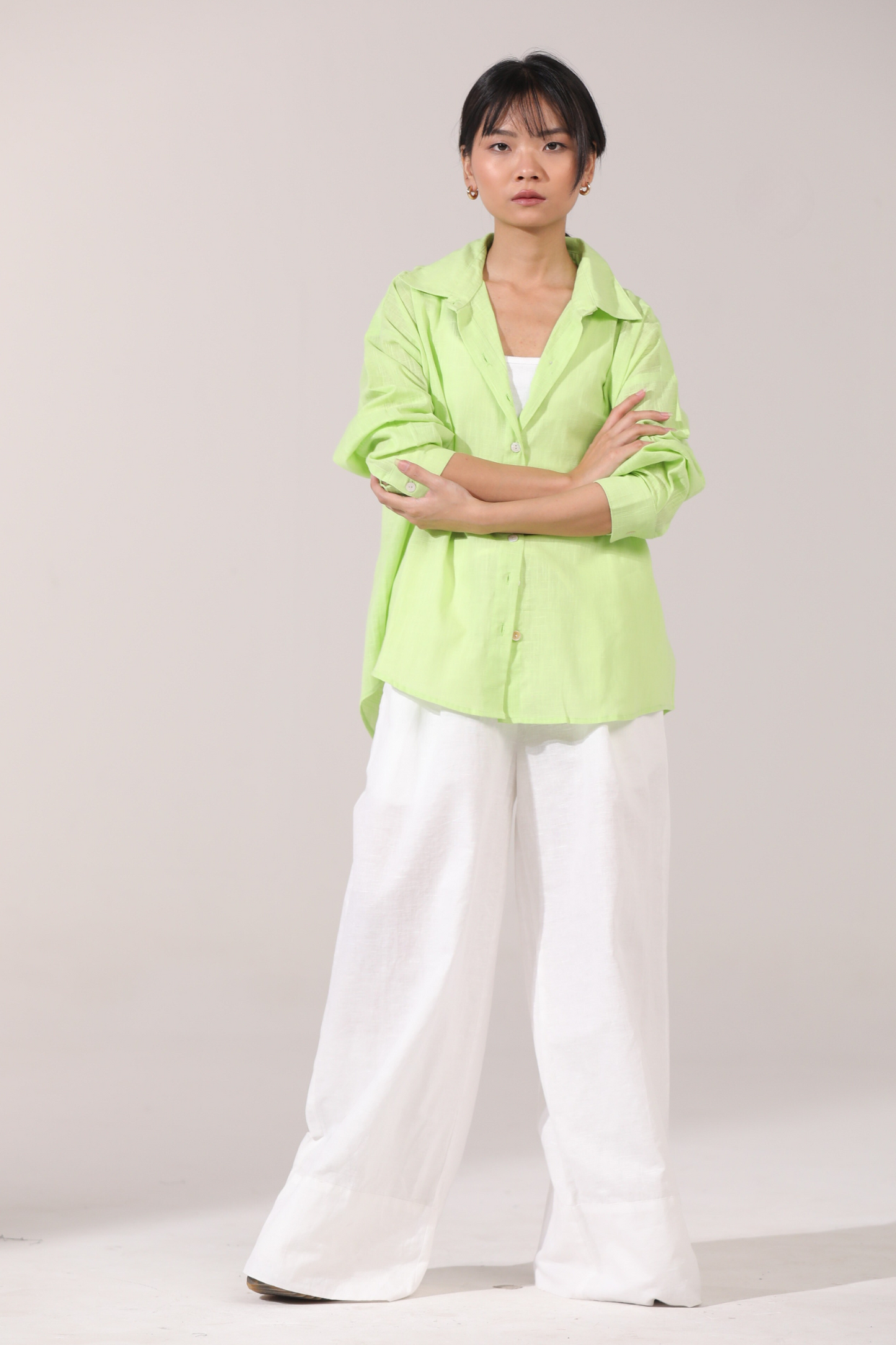 Green Apple Punch Oversized Shirt